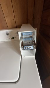 Washing Machine for two dollars at wildfoot rV resort