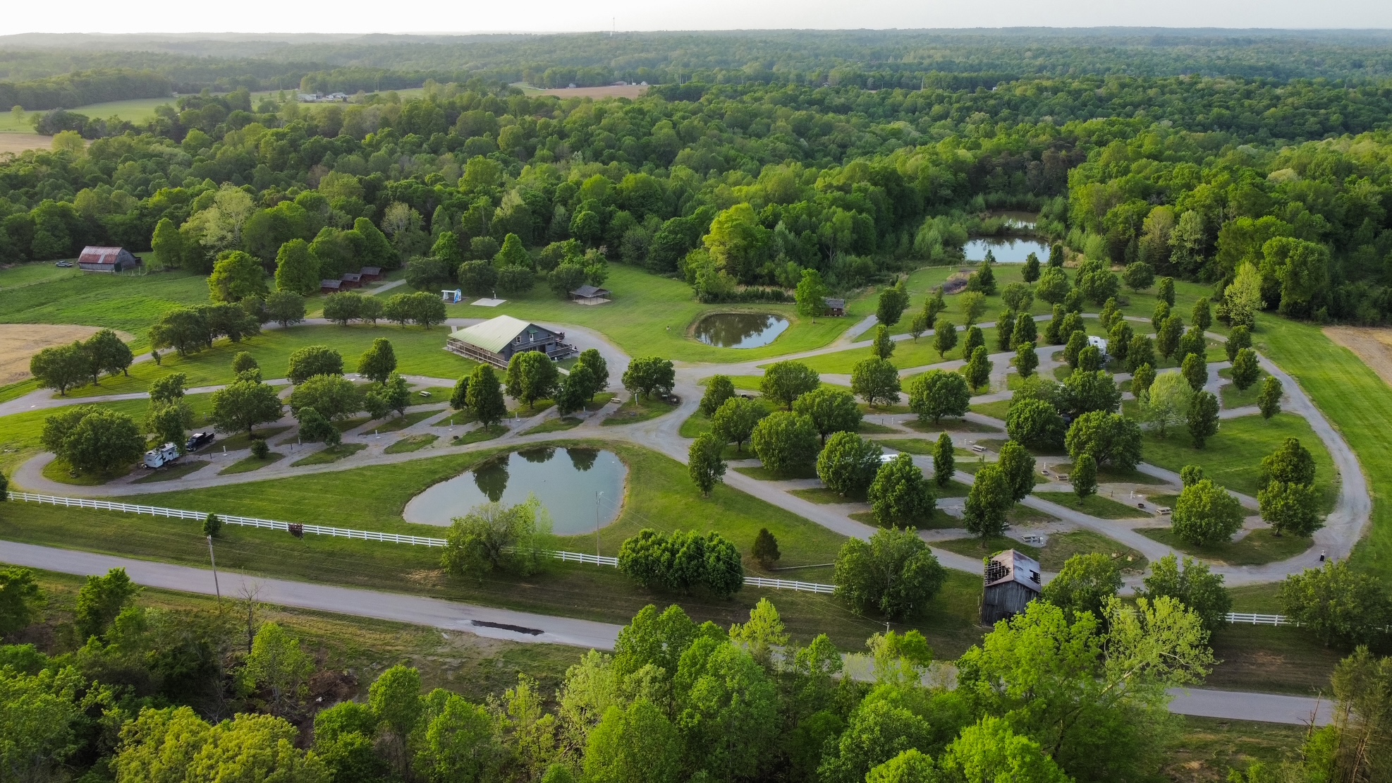 Overview of Wild Foot RV camping site